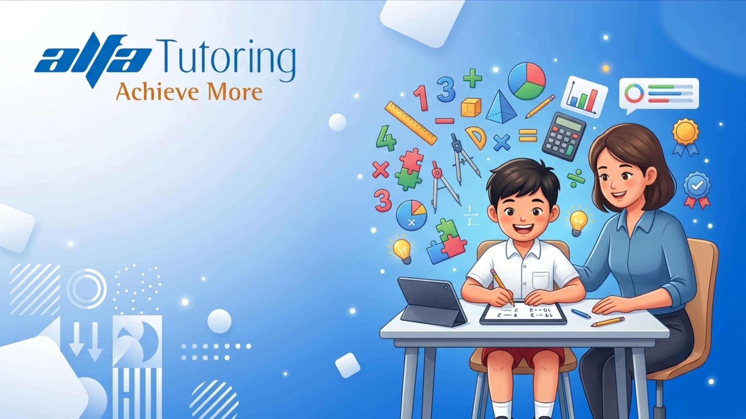 Anak SD belajar matematika dengan cara menyenangkan bersama tutor Alfa Tutoring