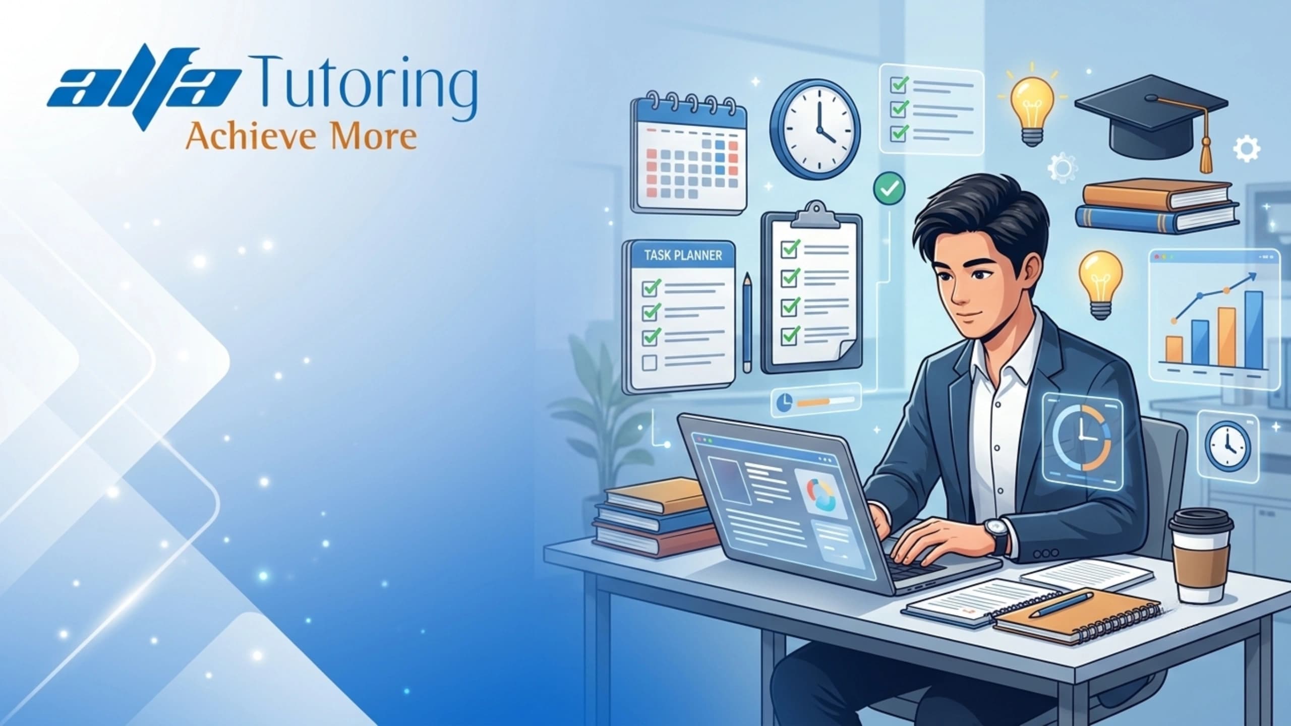 Mahasiswa belajar efektif sambil bekerja dengan dukungan tutor Alfa Tutoring
